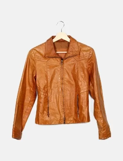NoName Chaqueta marrón piel