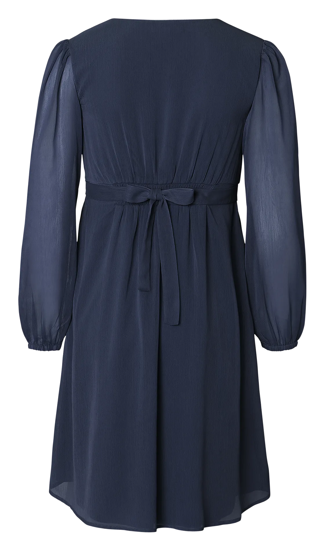 NOPPIES JAYA  VESTIDO CORTO DE CREPé CON CUELLO CRUZADO EN AZUL