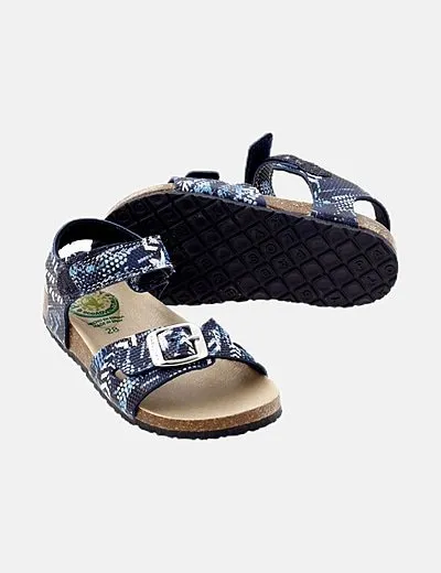 Pablosky Sandalia azul estampada
