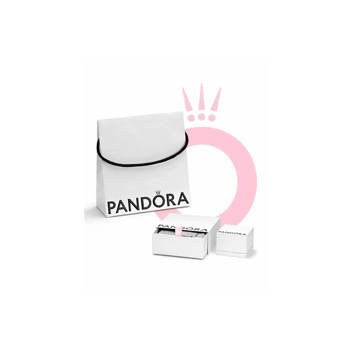 PANDORA PULSERA CUENTAS Y PAVé  PANDORA