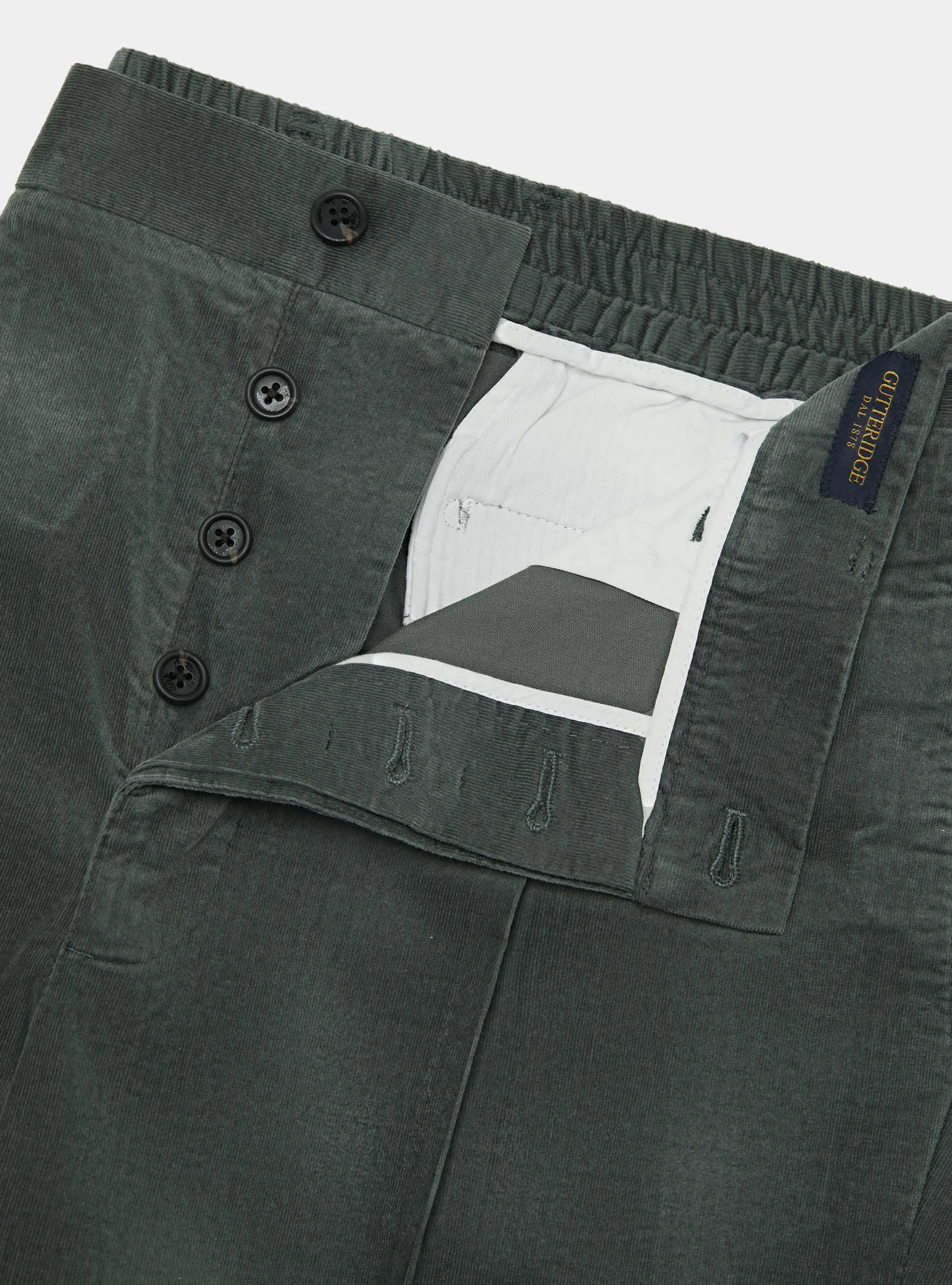 Pantalón elástico de rayas milleraies de terciopelo