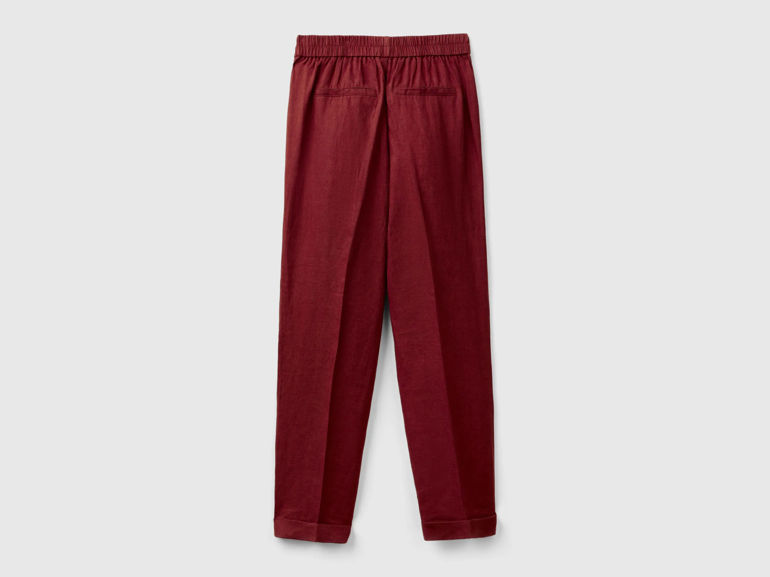 Pantalón regular fit de 100 % lino