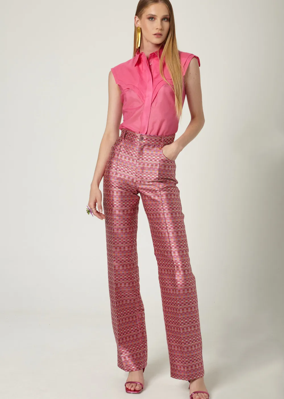 Pantalon Jacquard Fuxia Masavi