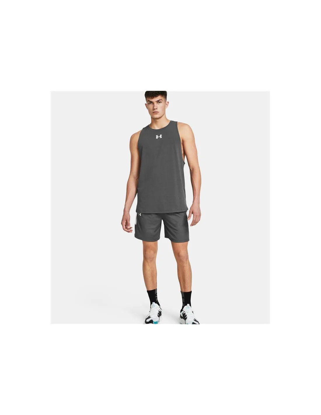 Pantalones de Baloncesto Under Armour Baseline Hombre Gris