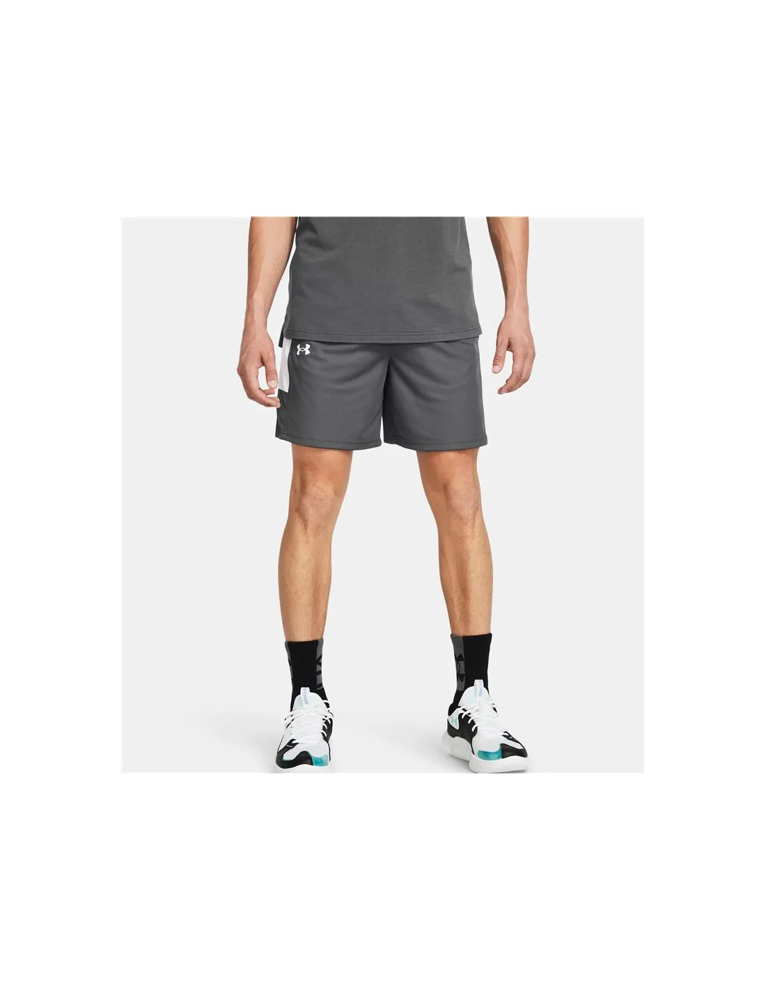 Pantalones de Baloncesto Under Armour Baseline Hombre Gris