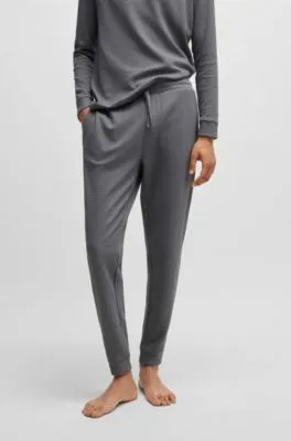 Pantalones de pijama de algodón con logo bordado