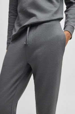 Pantalones de pijama de algodón con logo bordado