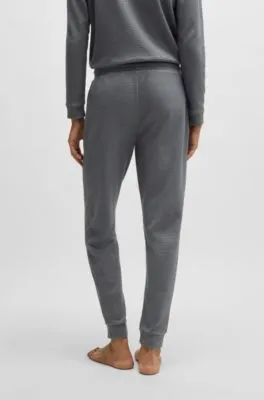 Pantalones de pijama de algodón con logo bordado