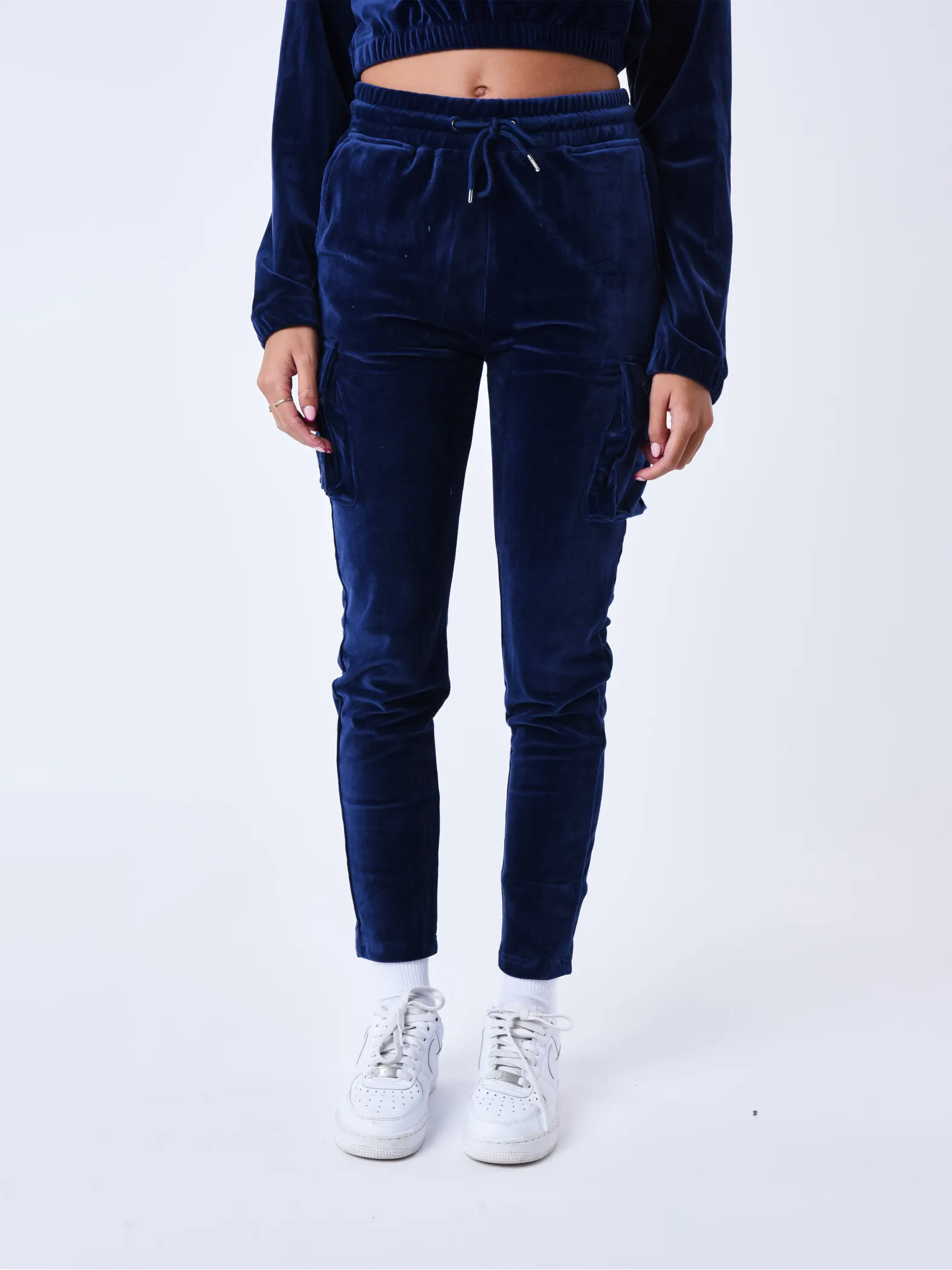 Pantalón cargo de terciopelo