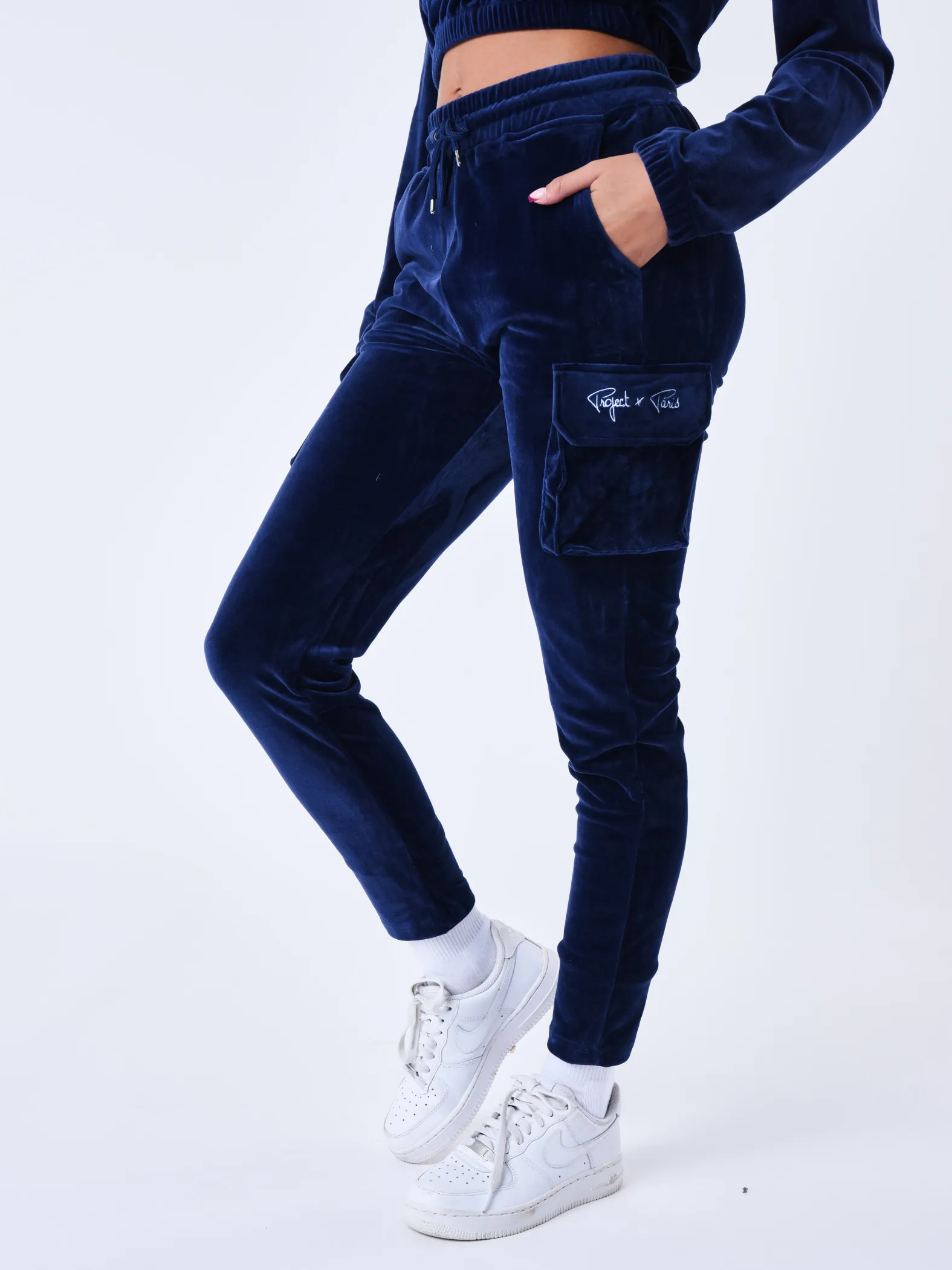 Pantalón cargo de terciopelo