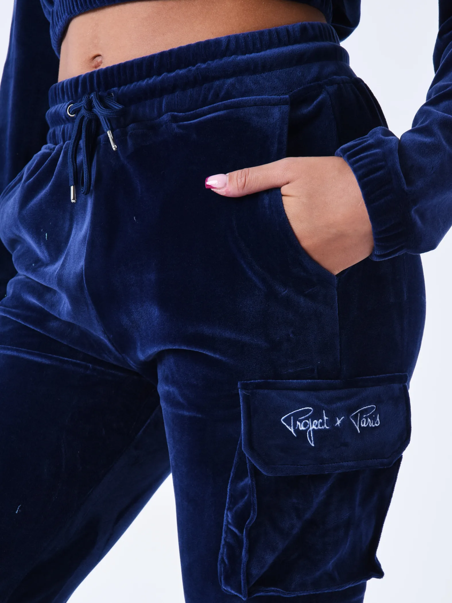 Pantalón cargo de terciopelo