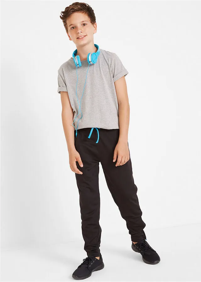 PANTALóN DE DEPORTE DE SECADO RáPIDO Y TRANSPIRABLE PARA NIñO NEGROAZUL