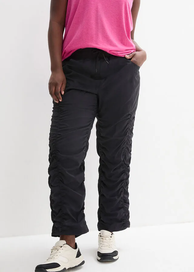 Pantalón de senderismo funcional, con largo capri Negro