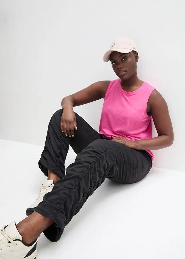 Pantalón de senderismo funcional, con largo capri Negro