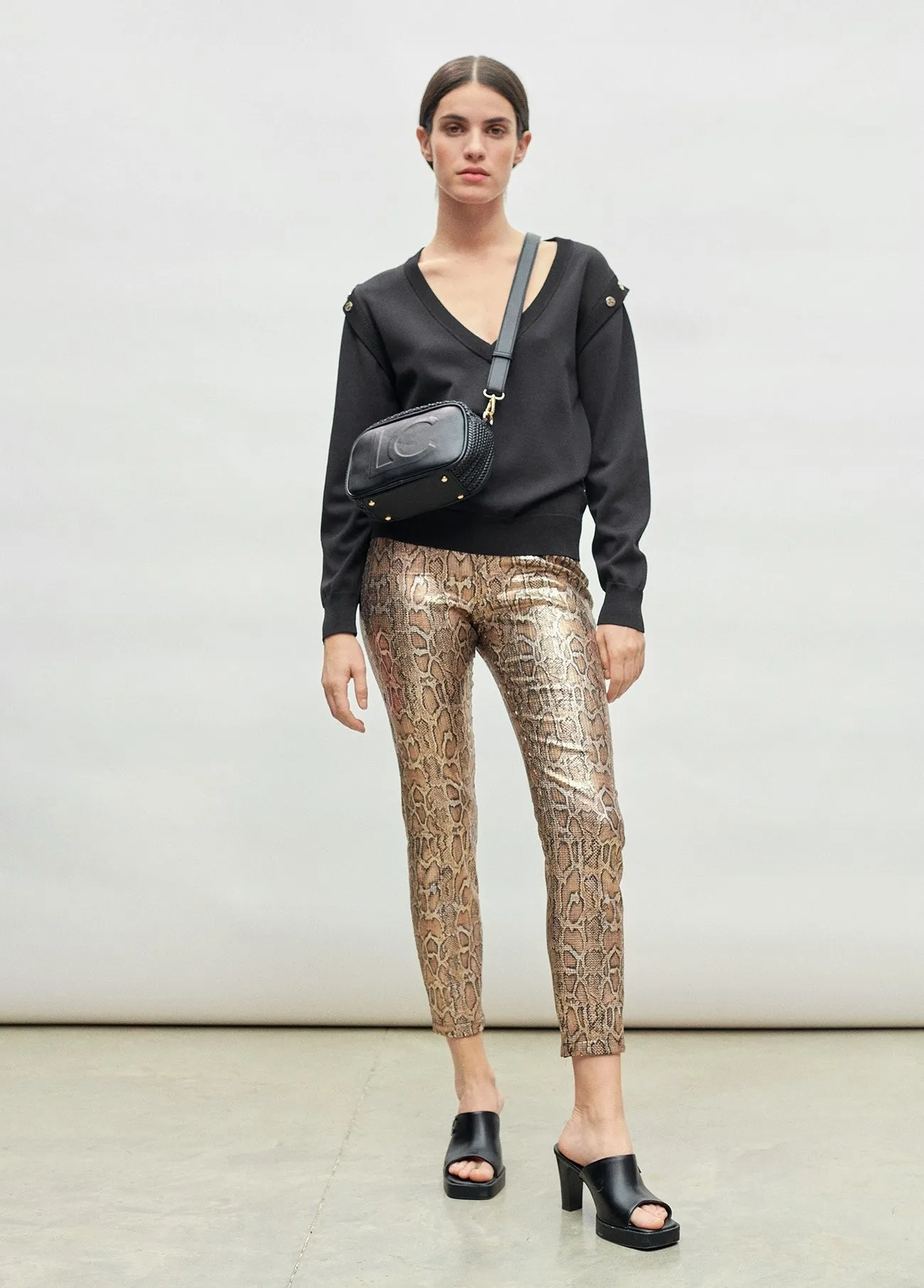 Pantalón metalizado Lola Casademunt