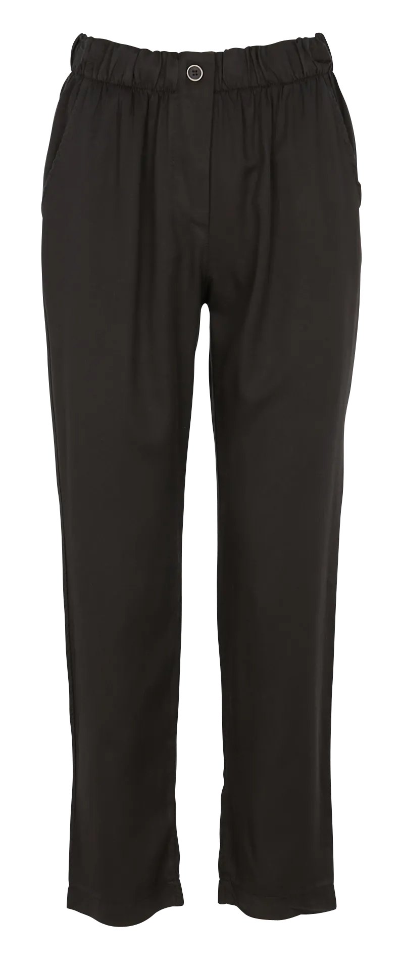 Pantalón recto tobillero en negro