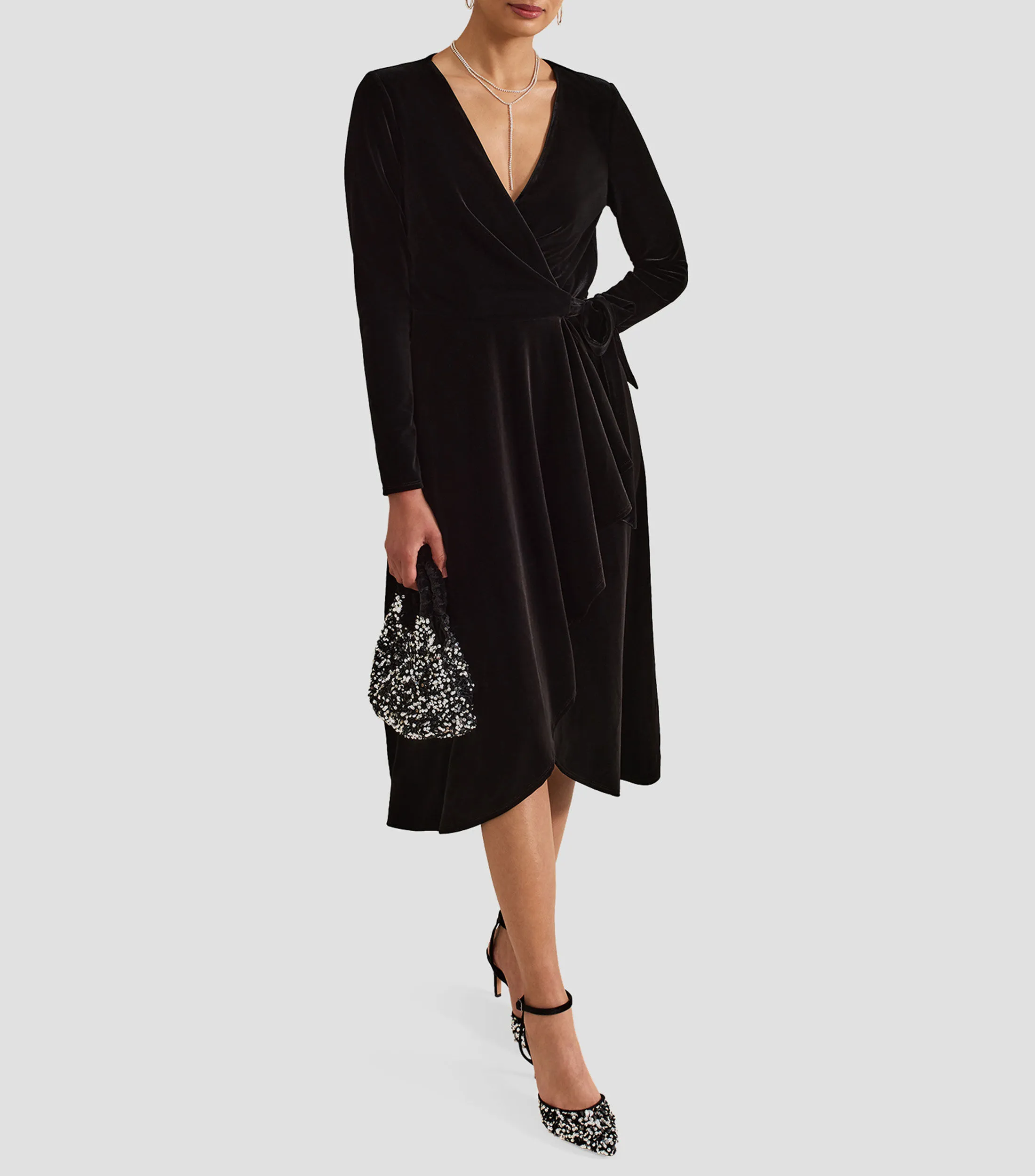 Phase Eight Vestido Midi A manga larga Mujer