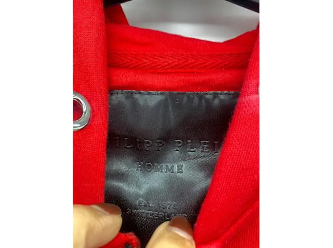 PHILIPP PLEIN Prendas de punto y sudaderas T.Internacional M Algodón Roja 