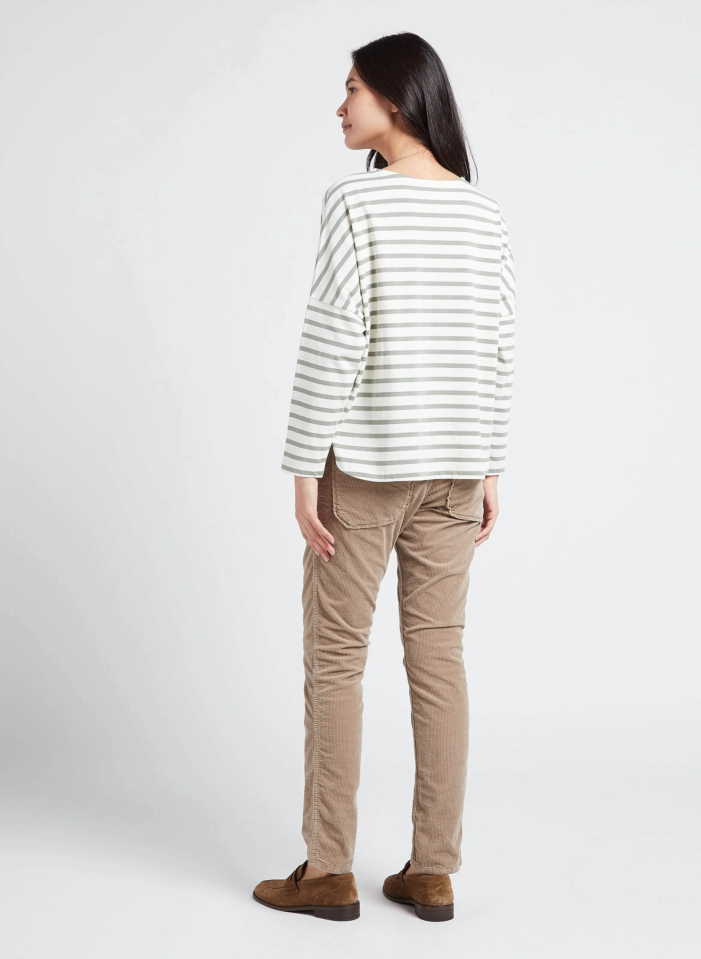 PIERCE  PANTALóN SLIM DE PANA EN BEIGE