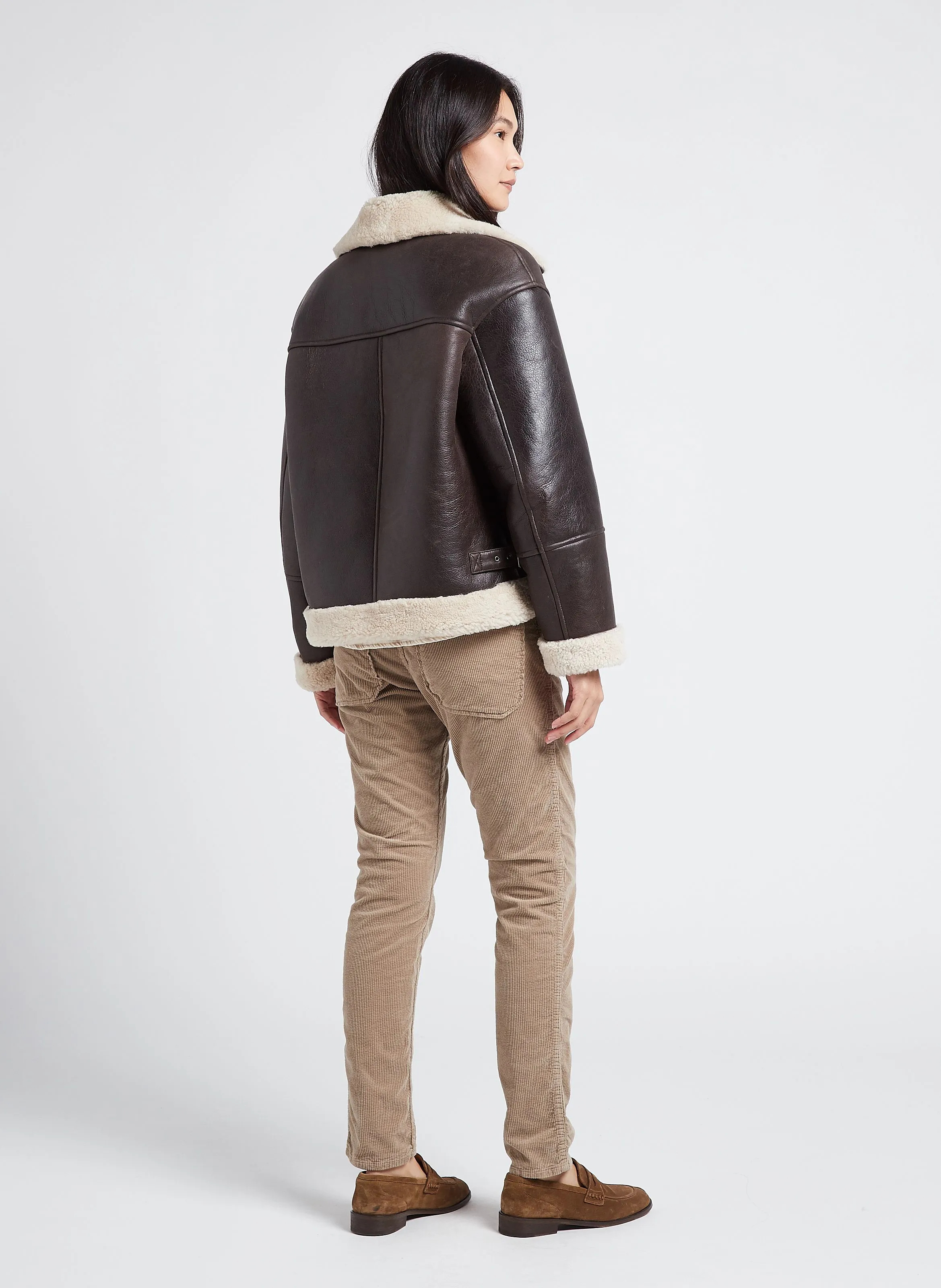 PIERCE  PANTALóN SLIM DE PANA EN BEIGE