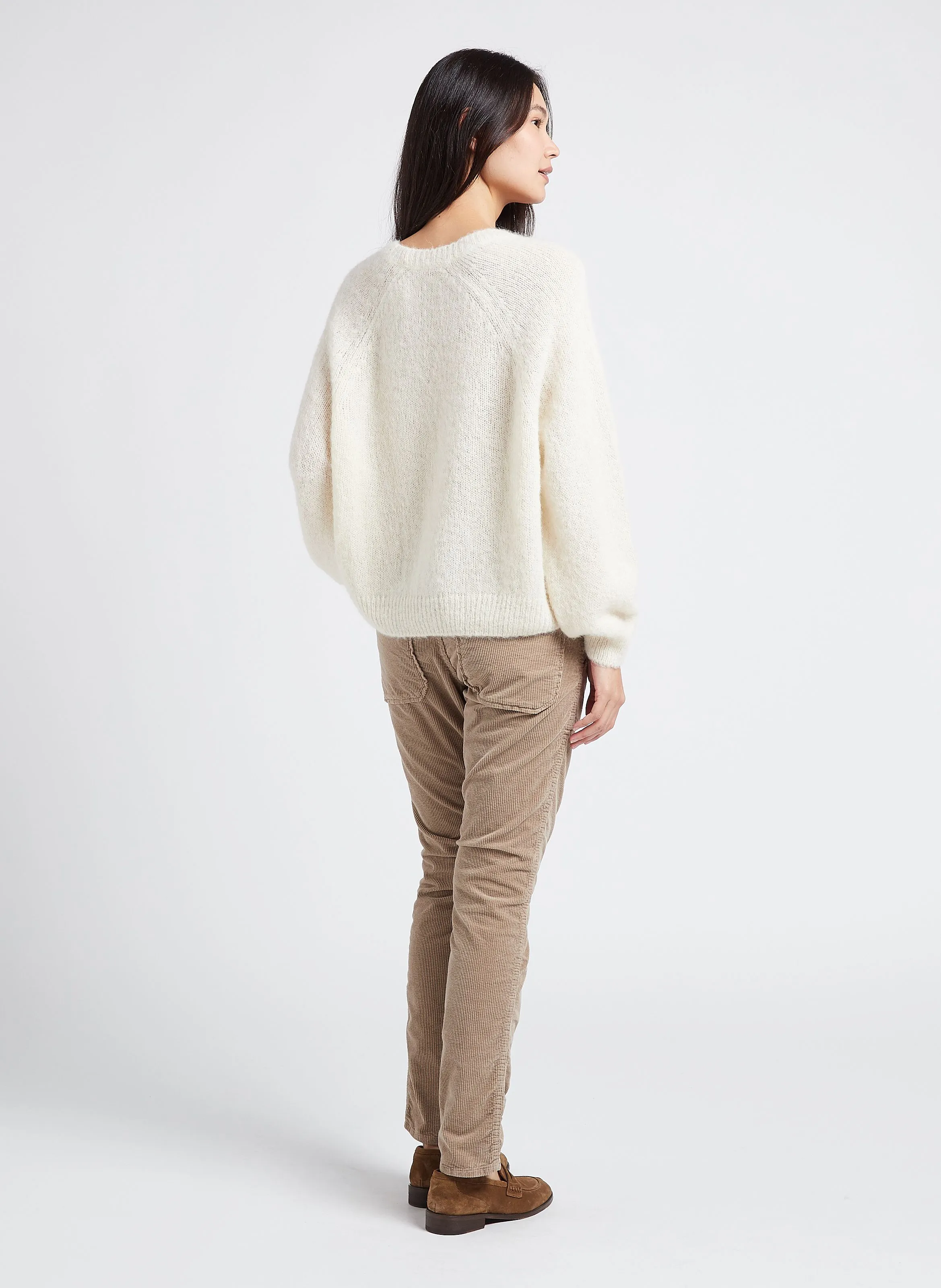 PIERCE  PANTALóN SLIM DE PANA EN BEIGE