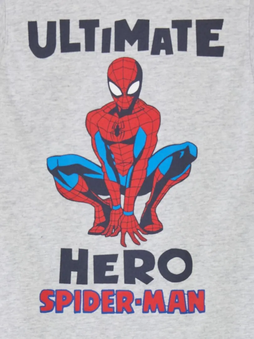 PIJAMA CAMISETA DE TIRANTES + SHORT 'SPIDERMAN'  2 PIEZAS  GRIS