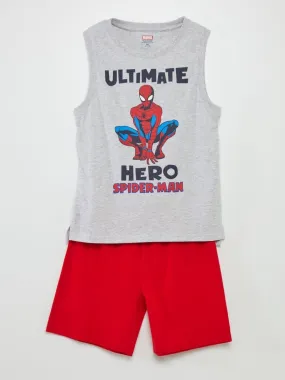 Pijama camiseta de tirantes + short 'Spider-man' - 2 piezas - GRIS