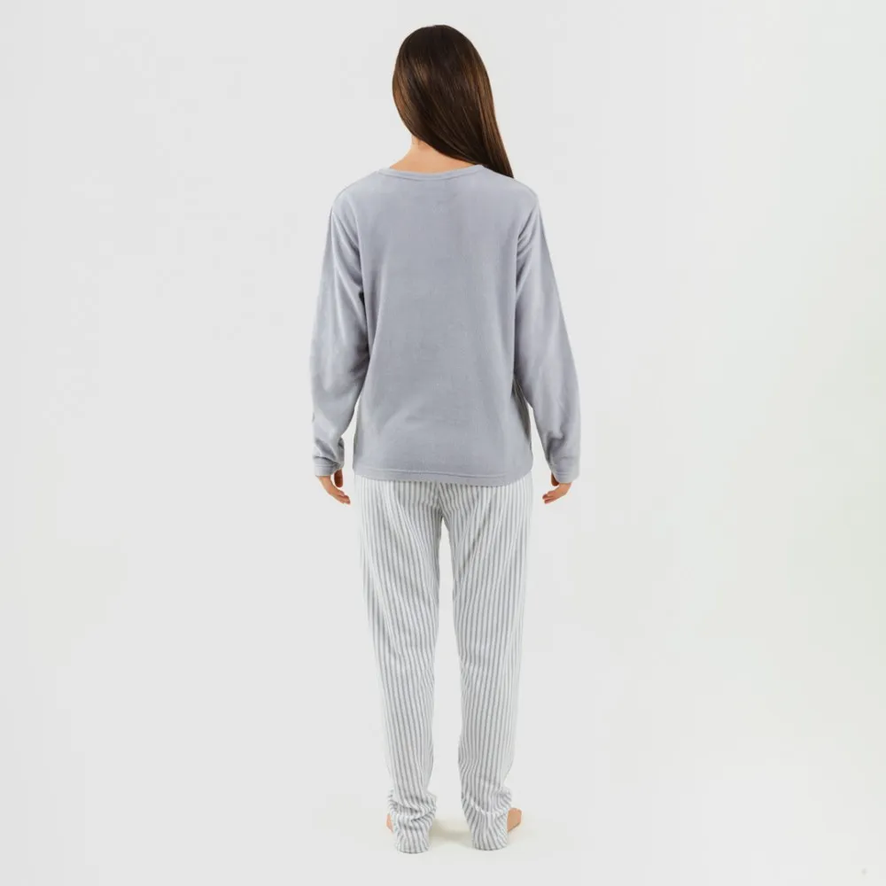 Pijama polar Emiro gris medio