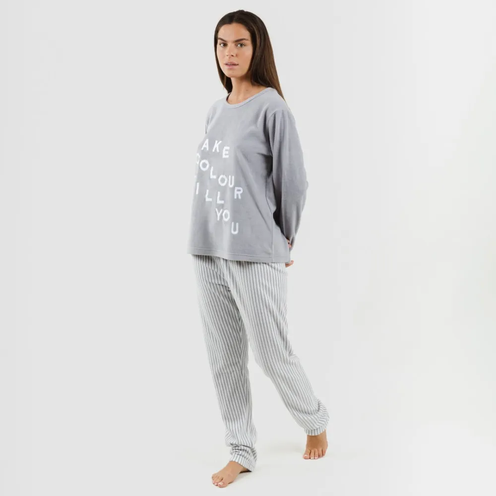 Pijama polar Emiro gris medio