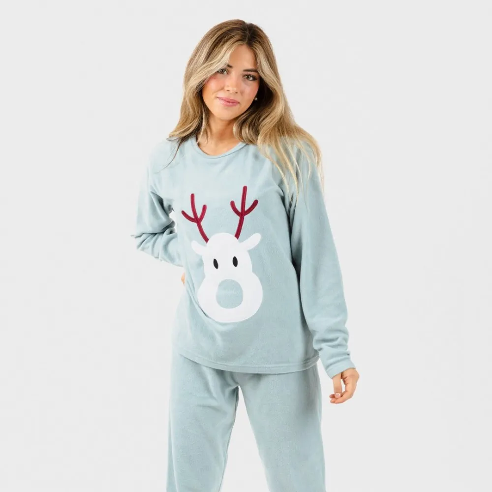 Pijama polar Rudolf verde tiffany