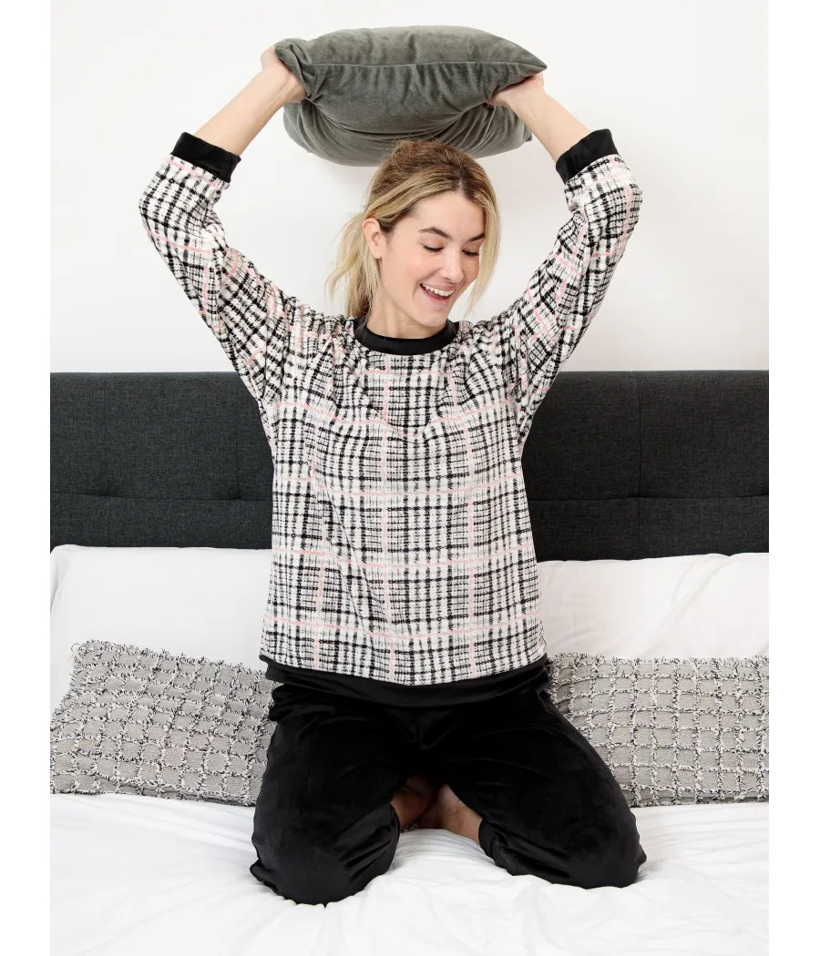 Pijama térmico mujer invierno Muslher Crystal Sedalina negro