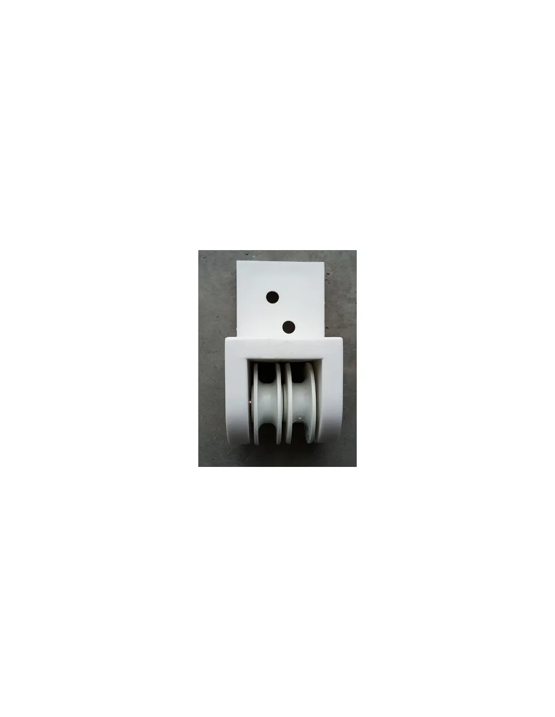POLEA DOBLE NYLON EJE INOXIDABLE