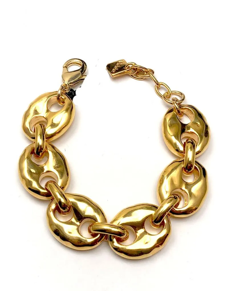 PULSERAS DORADAS ANCHAS MUJER CALABROTE, JOYERIA EL JARDIN DEL DESEO