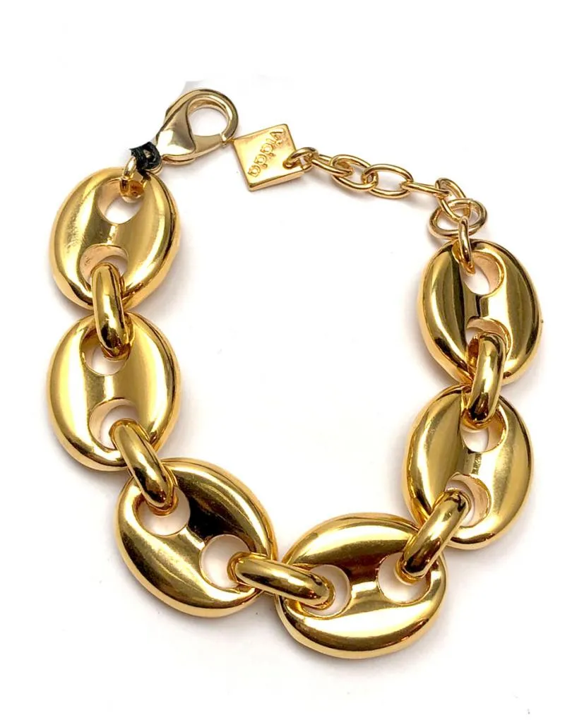 PULSERAS DORADAS ANCHAS MUJER CALABROTE, JOYERIA EL JARDIN DEL DESEO