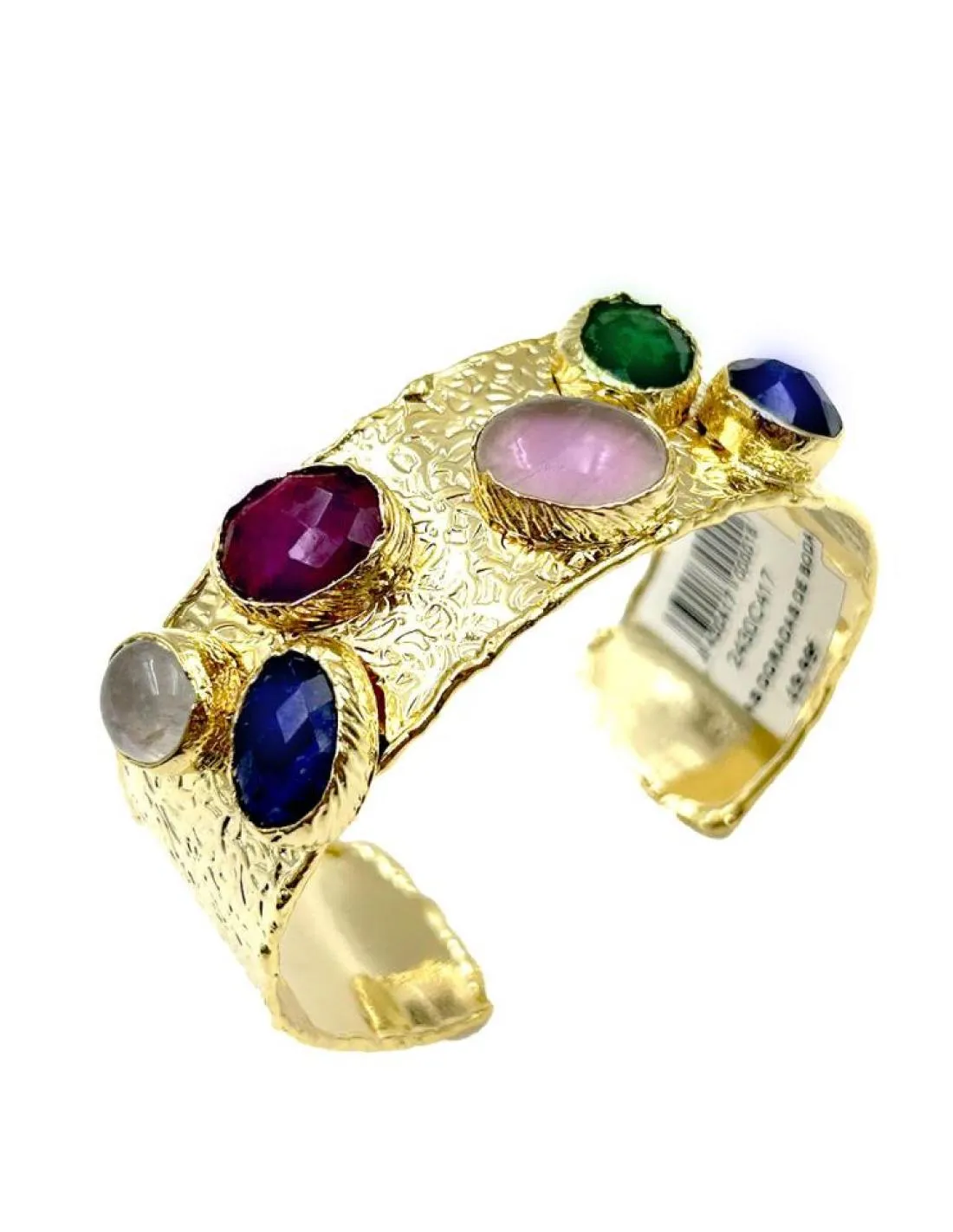 PULSERAS DORADAS DE BODA CON PEDRERIA SEMIPRECIOSA
