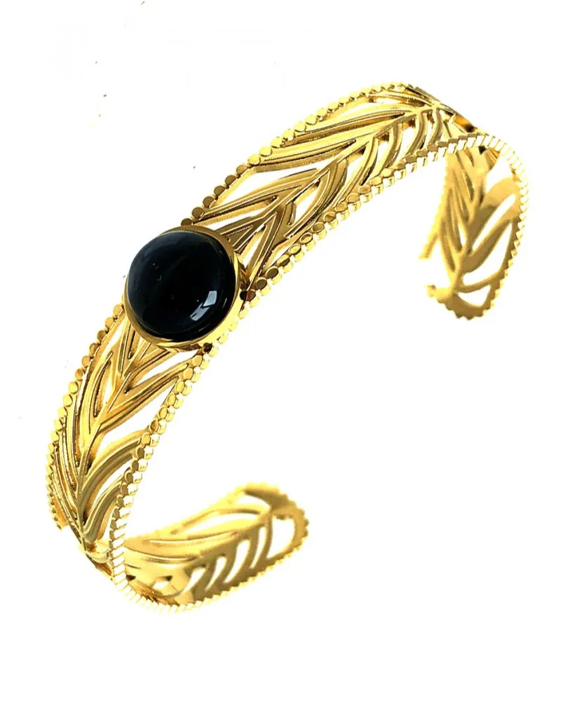 PULSERAS DORADAS Y NEGRAS INSPIRACION GRIEGA PARA TU MUÑECA