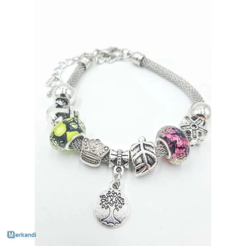 Pulseras estilo pandora stock lote surtido modelos