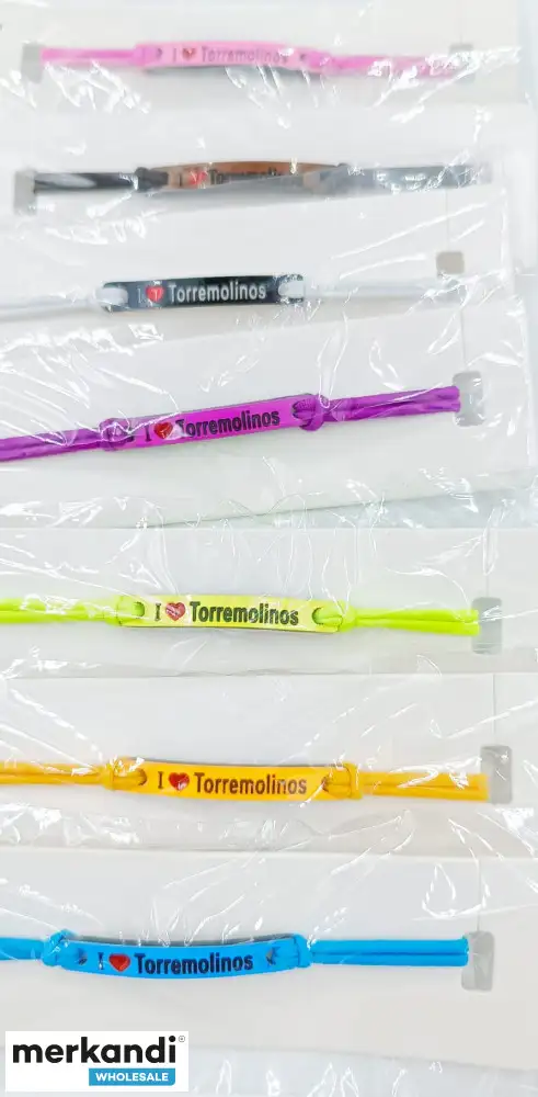 Pulseras I Love Málaga | Lote de bisutería al por mayor