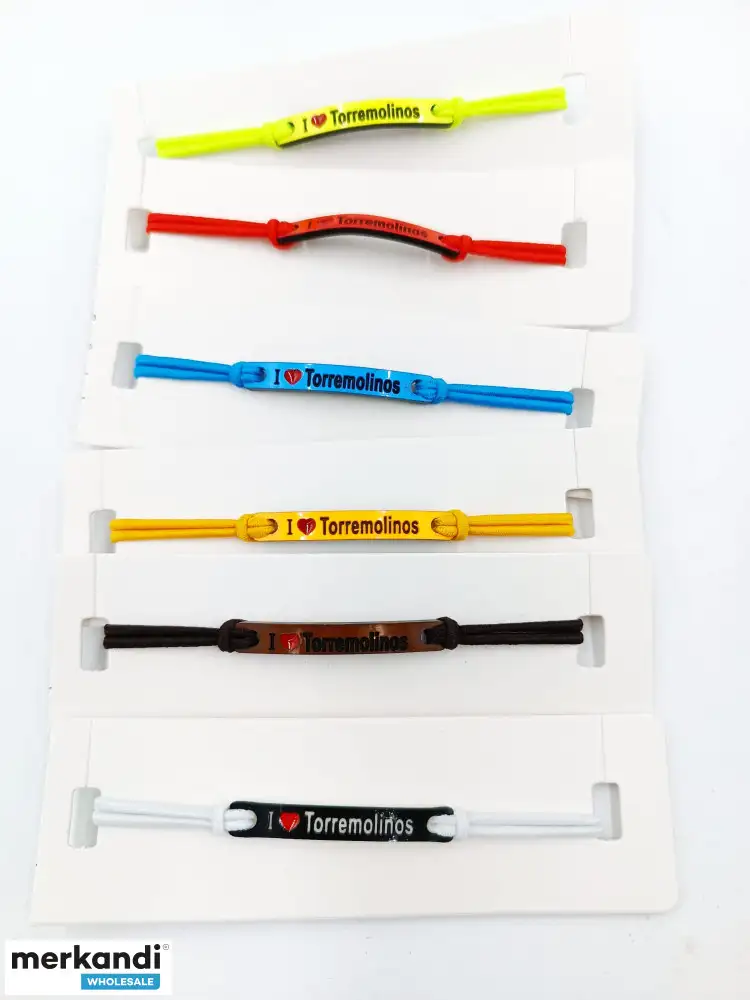 Pulseras I Love Málaga | Lote de bisutería al por mayor