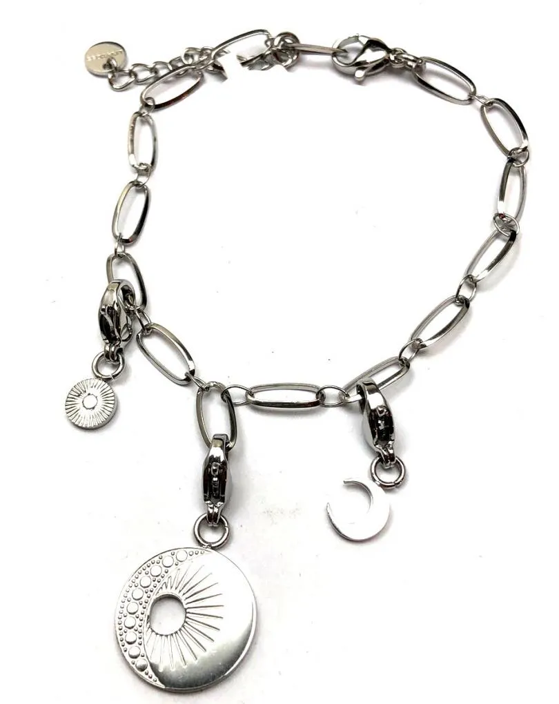 PULSERAS MUJER DE CADENA Y COISTAS COLGANDO