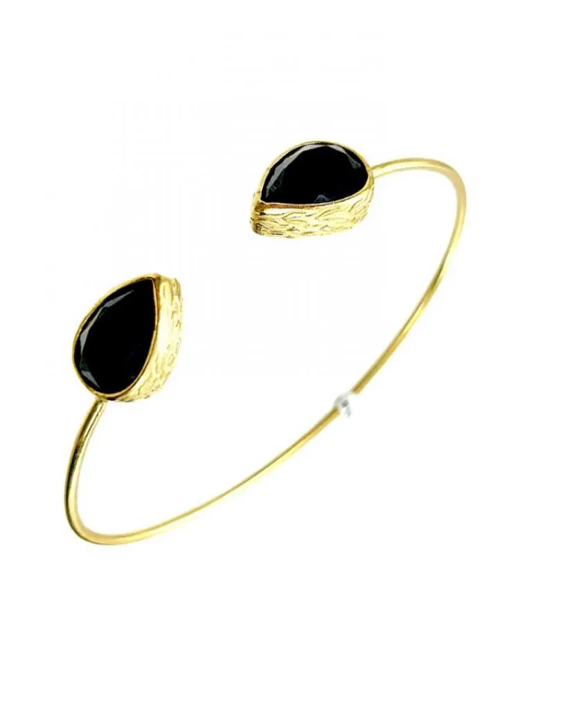 PULSERAS MUJER DORADAS Y NEGRAS SENCILLEZ ELEGANTE