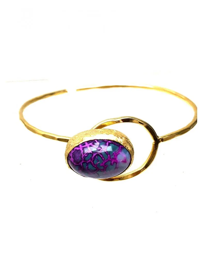 PULSERAS PIEDRAS NATURALES MORADA  ALTA BISUTERIA Y JOYERIA ONLINE
