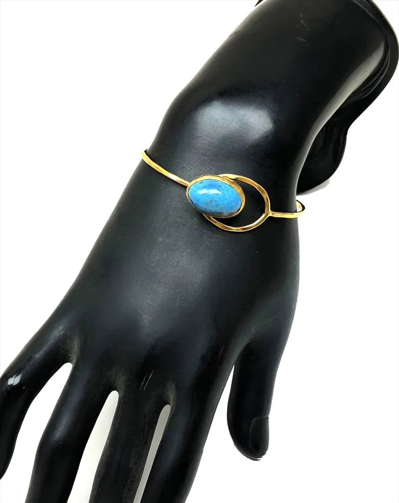 PULSERAS PIEDRAS NATURALES TURQUESA  ALTA BISUTERIA Y JOYERIA ONLINE