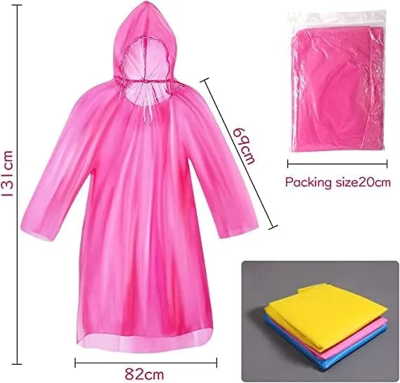 Queta 6 Juegos de Poncho de Lluvia con Capucha  Impermeables Desechables con 6 Pares de Fundas de Zapatos  Impermeables Ligeros 