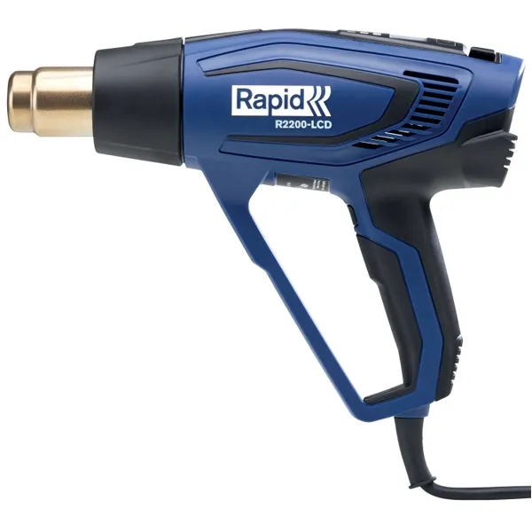 RAPID  R2200LCD  SOPLADOR DE AIRE CALIENTE, 2200 W, 650 GRADO C, 500 L / MIN, PANTALLA DIGITAL, CAJA DE PLASTICO