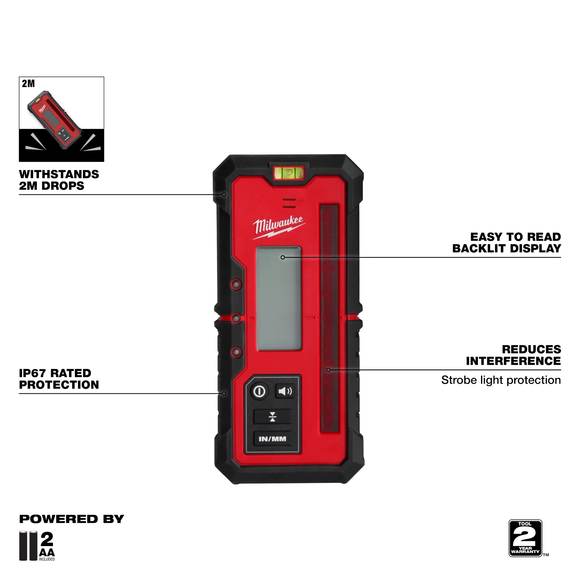 Red Exterior Rotary Laser Receiver