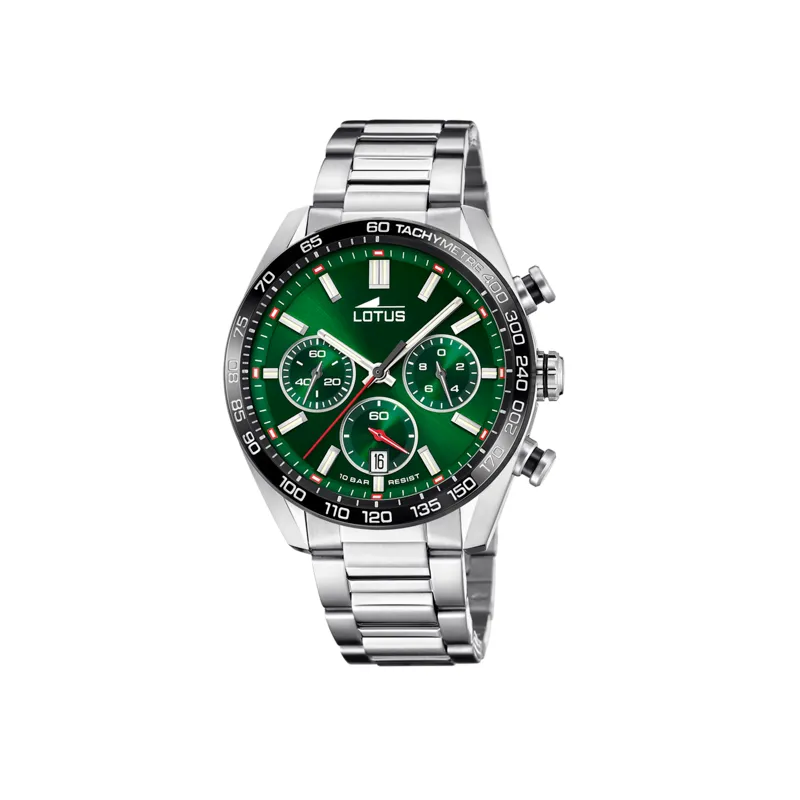 Reloj Lotus verde correa acero inoxidable hombre 18916/5