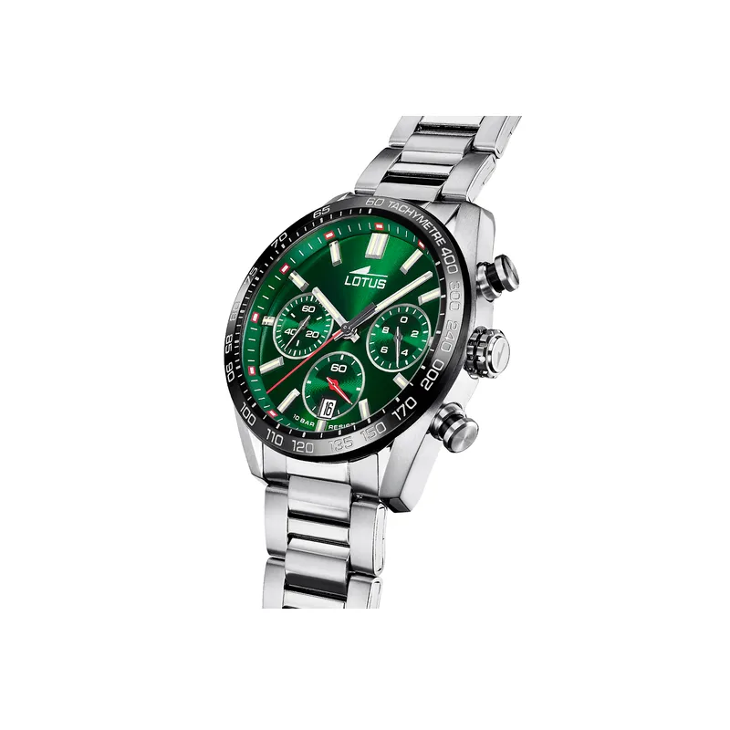 Reloj Lotus verde correa acero inoxidable hombre 18916/5