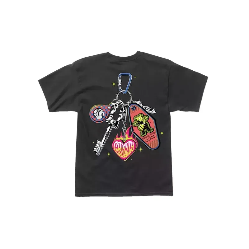 Remera Grizzly Keys Open Doors Negro