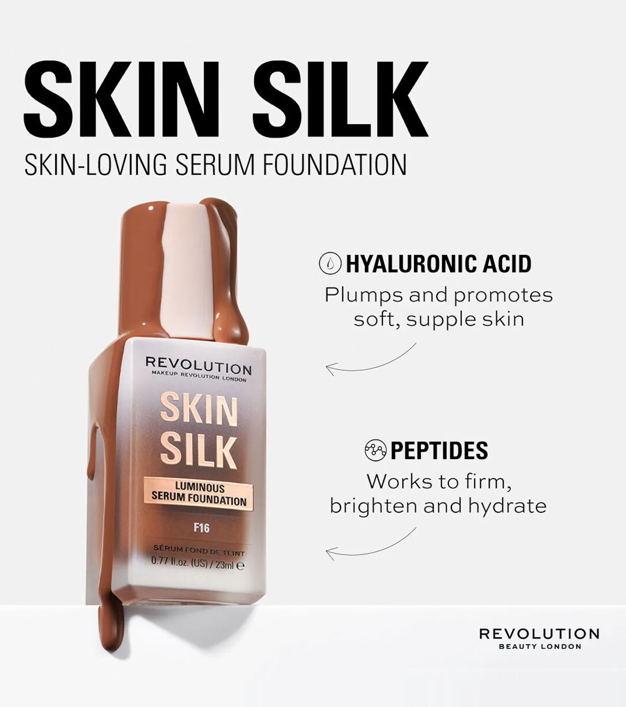 REVOLUTION  BASE DE MAQUILLAJE SKIN SILK SERUM FOUNDATION  F4